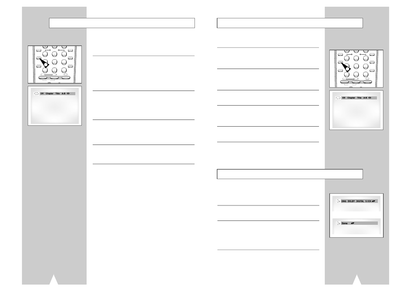 Audio, Repeat chapter/title a-b repeat | Samsung DVD-V2000-XAA User Manual | Page 20 / 29