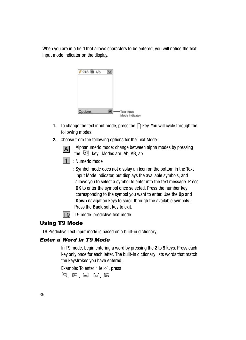 Using t9 mode | Samsung SGH-A127WRAATT User Manual | Page 38 / 130