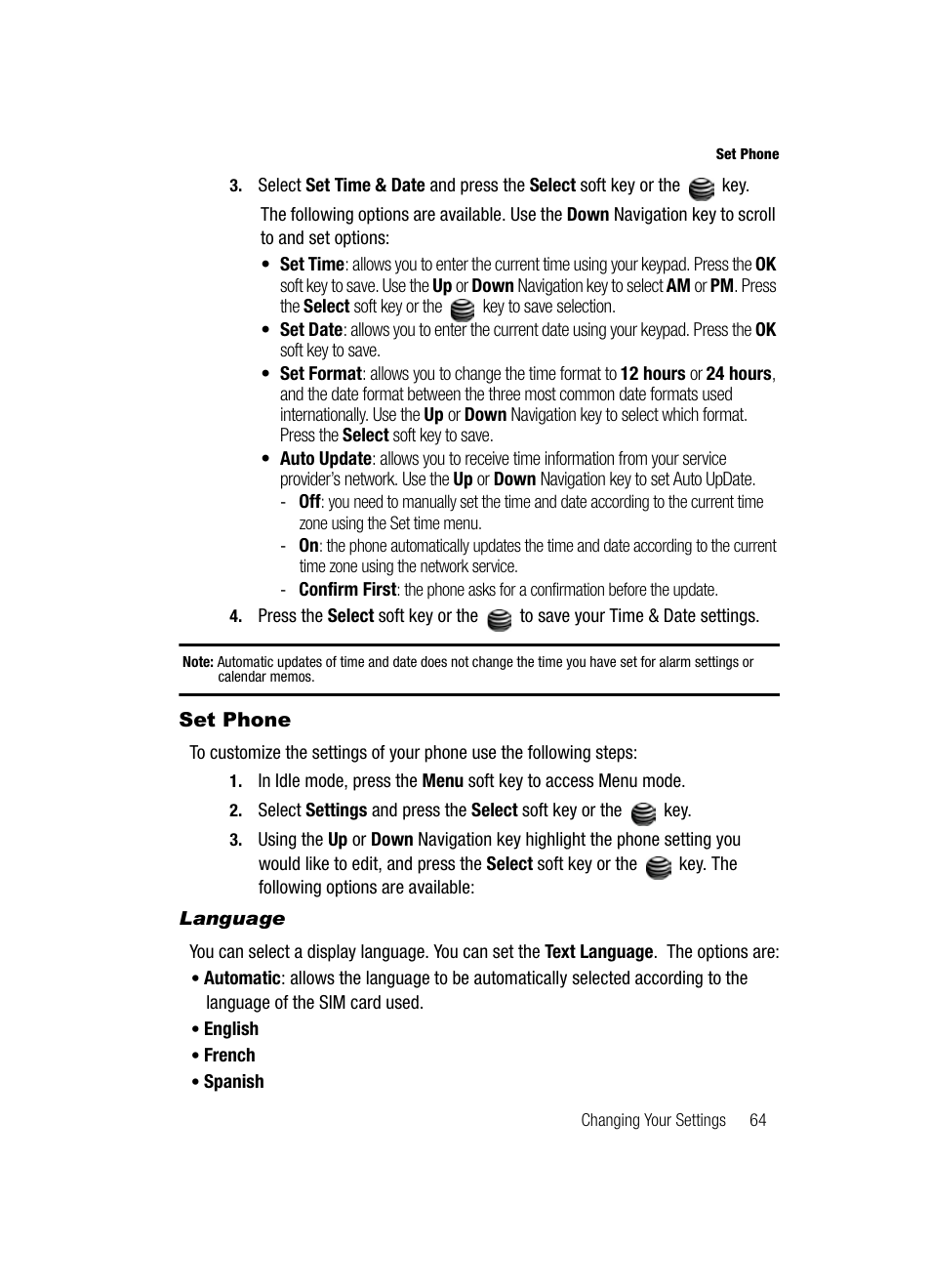 Set phone | Samsung SGH-A127WRAATT User Manual | Page 67 / 130
