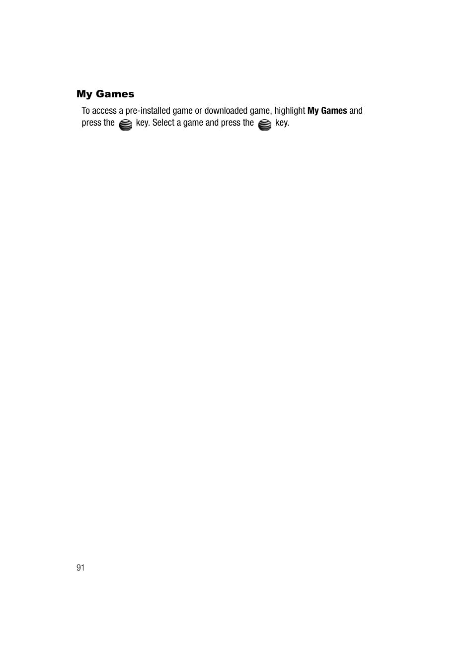 My games | Samsung SGH-A127WRAATT User Manual | Page 94 / 130