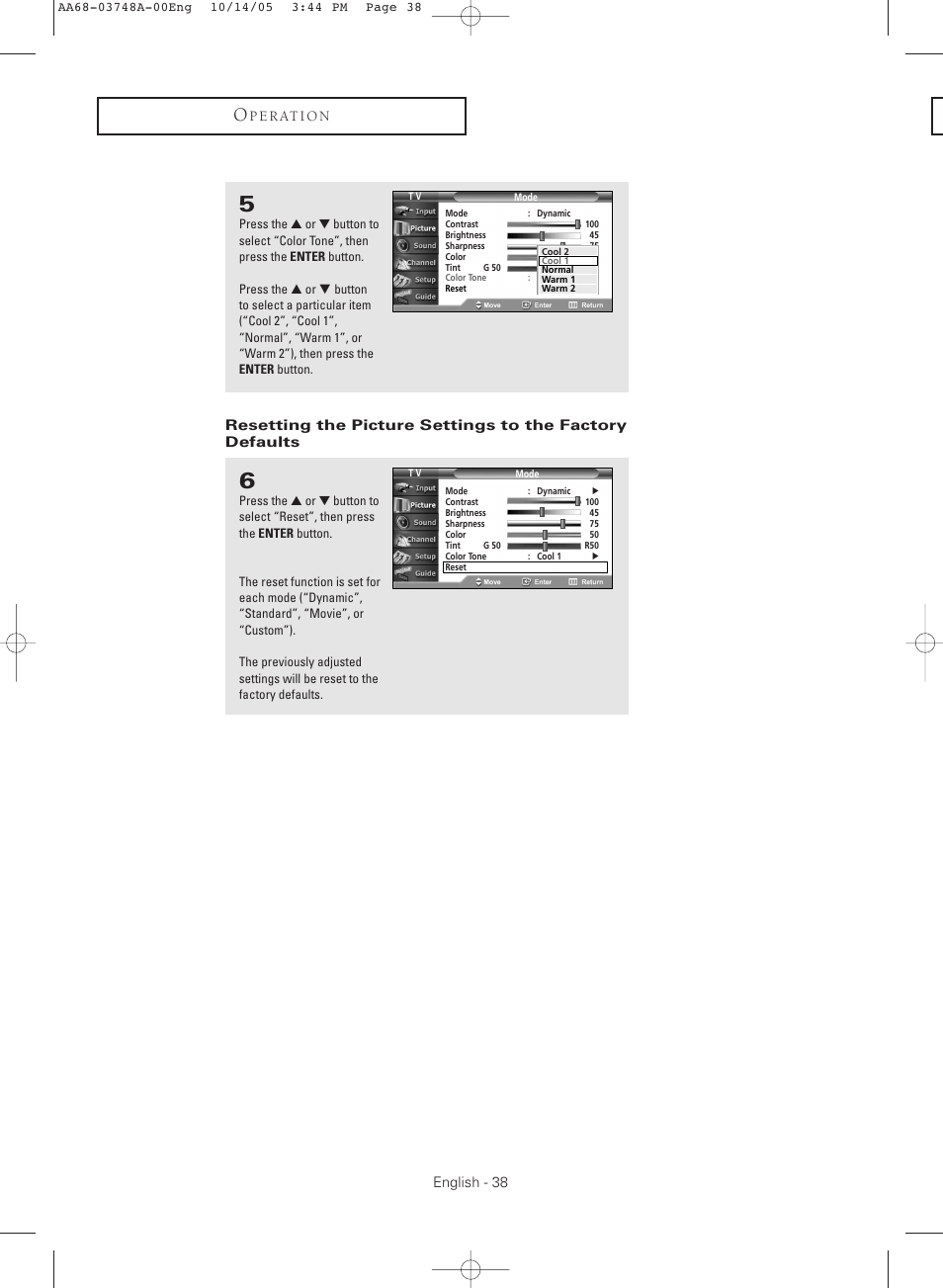 Samsung TXR3081WHKXXAA User Manual | Page 38 / 80