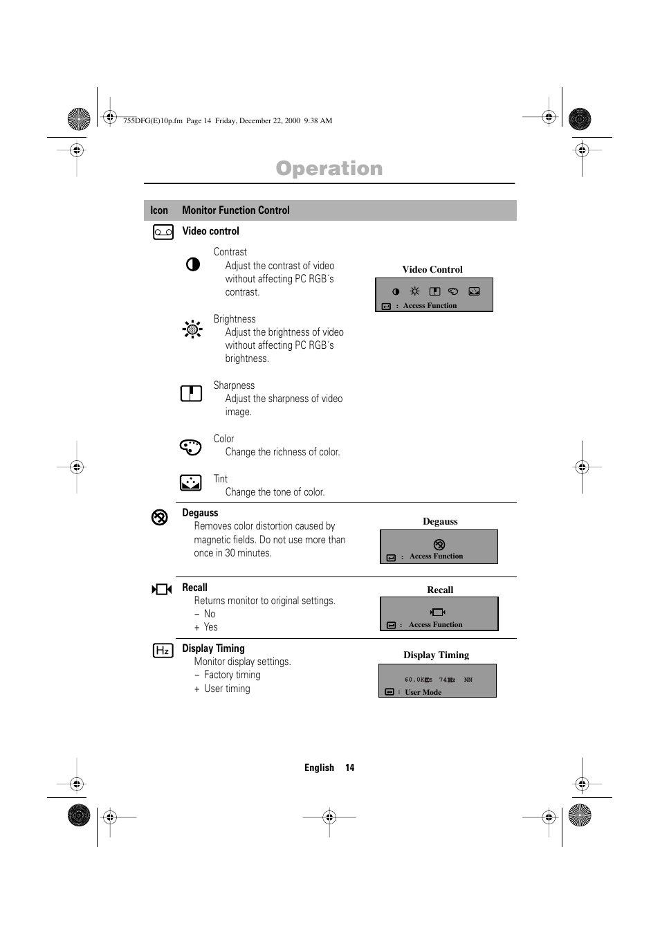 Operation | Samsung TT17JSBLSV-XBM User Manual | Page 16 / 22