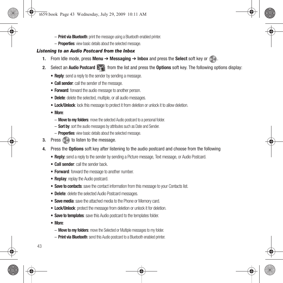 Samsung SGH-T659OSBTMB User Manual | Page 46 / 140