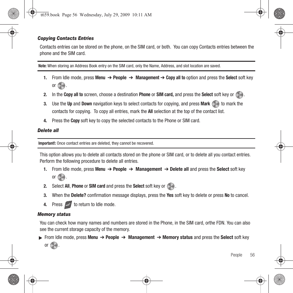 Samsung SGH-T659OSBTMB User Manual | Page 59 / 140