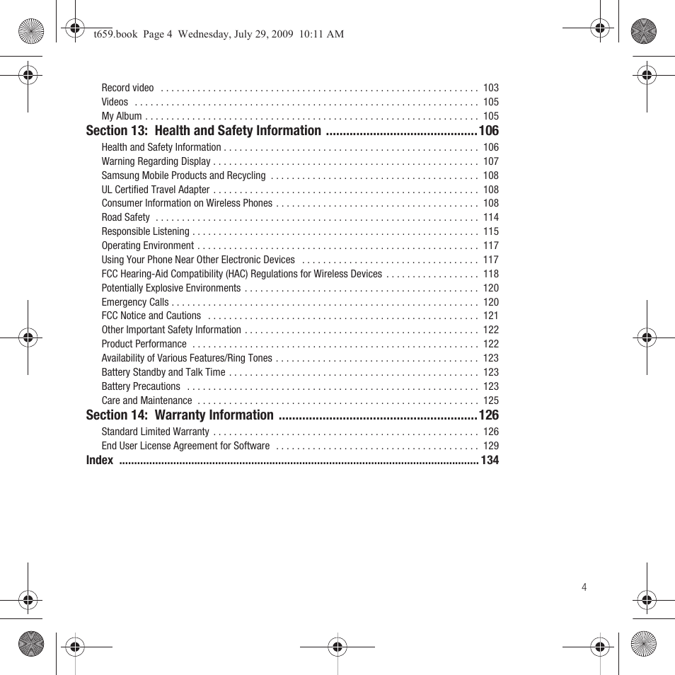 Samsung SGH-T659OSBTMB User Manual | Page 7 / 140