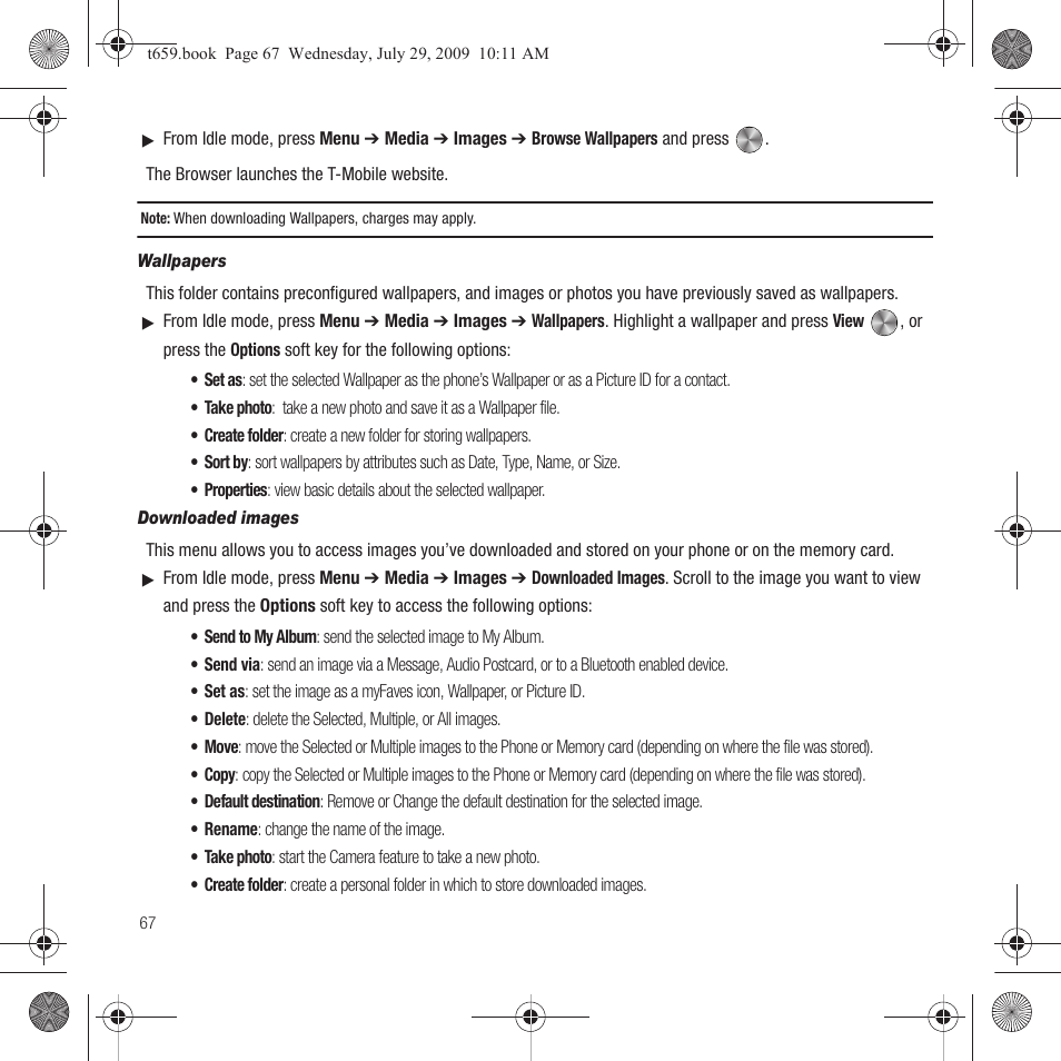 Samsung SGH-T659OSBTMB User Manual | Page 70 / 140