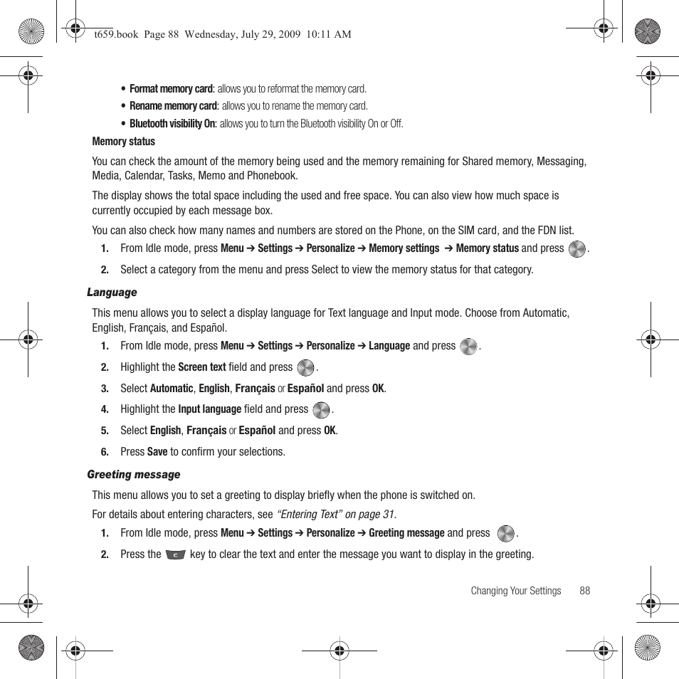 Samsung SGH-T659OSBTMB User Manual | Page 91 / 140