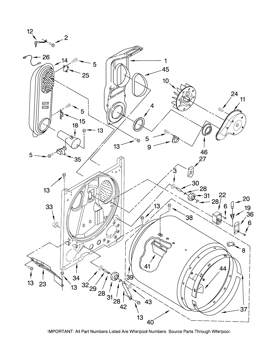 Bulkhead, Bulkhead parts | Amana NGD5800TQ0 User Manual | Page 5 / 9