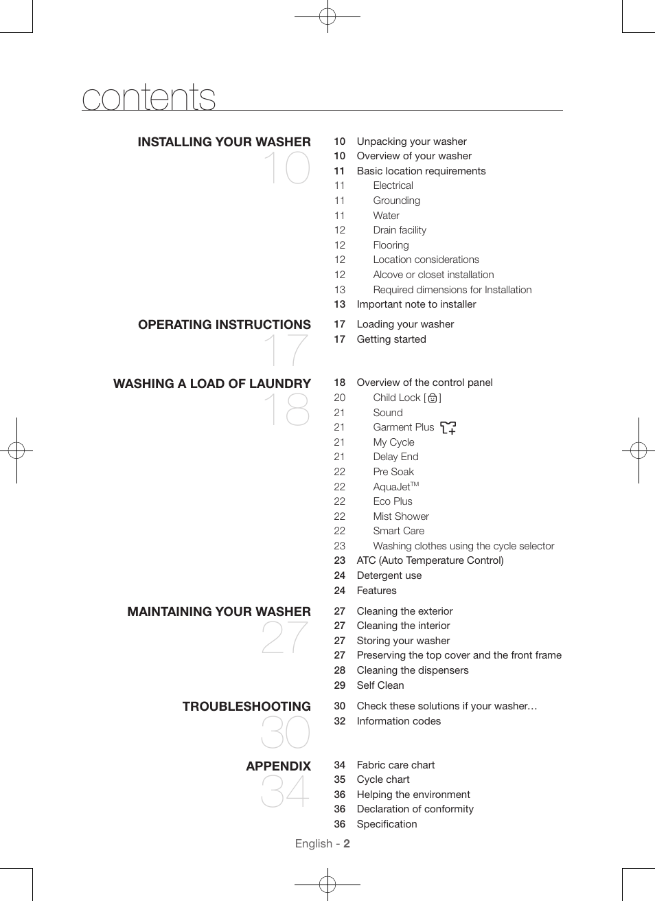 Samsung WA56H9000AP-A2 User Manual | Page 2 / 132