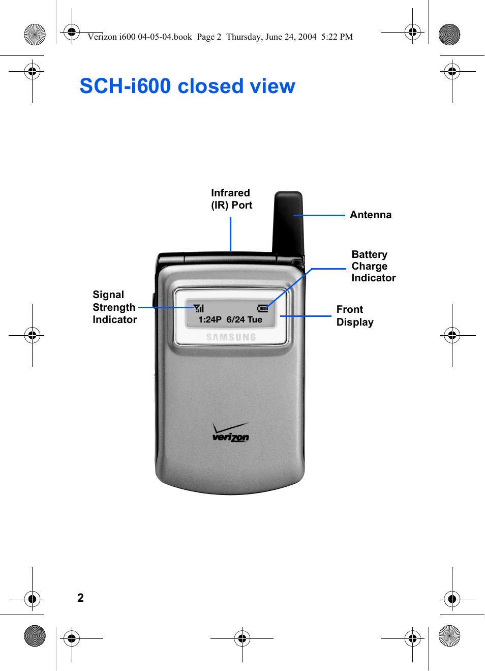 Sch-i600 closed view | Samsung SCH-I600MSAXAR User Manual | Page 10 / 136