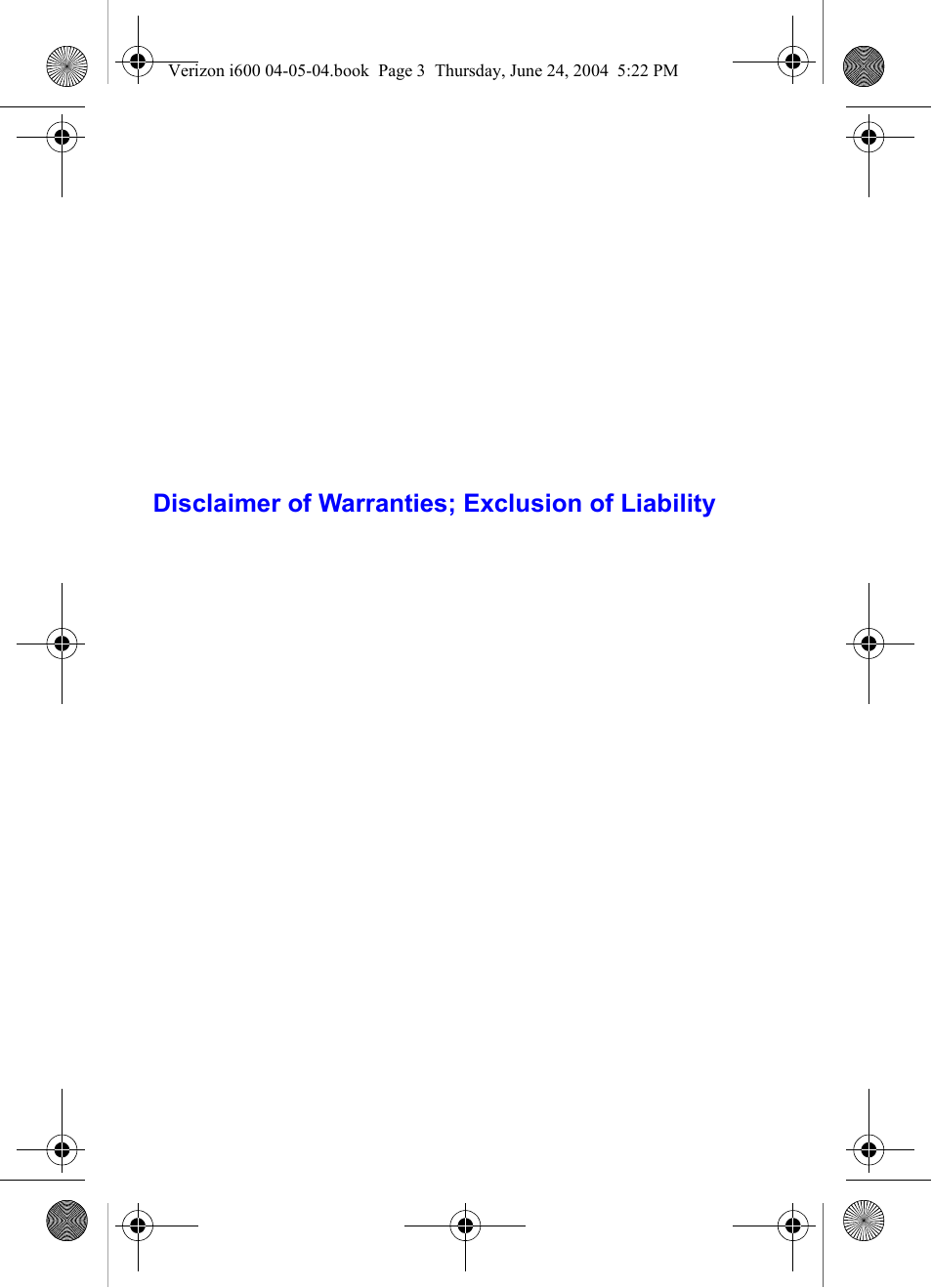 Disclaimer of warranties; exclusion of liability | Samsung SCH-I600MSAXAR User Manual | Page 3 / 136