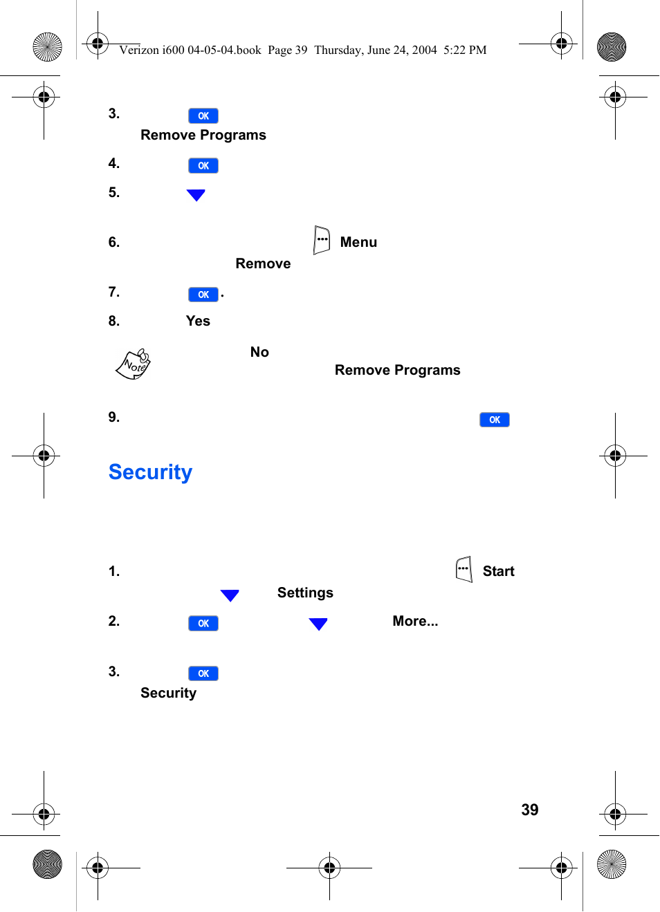 Security | Samsung SCH-I600MSAXAR User Manual | Page 47 / 136