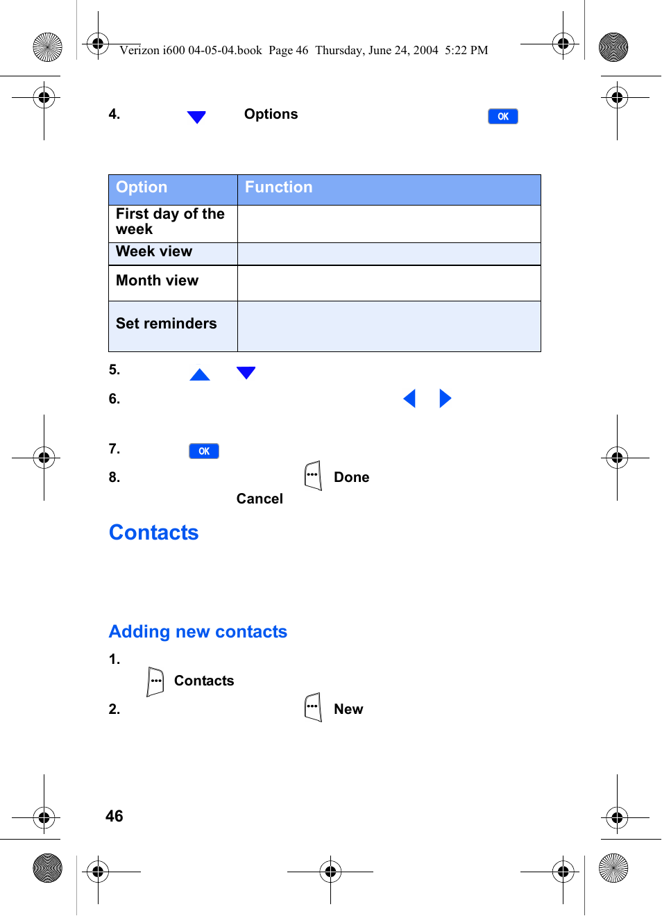 Contacts | Samsung SCH-I600MSAXAR User Manual | Page 54 / 136