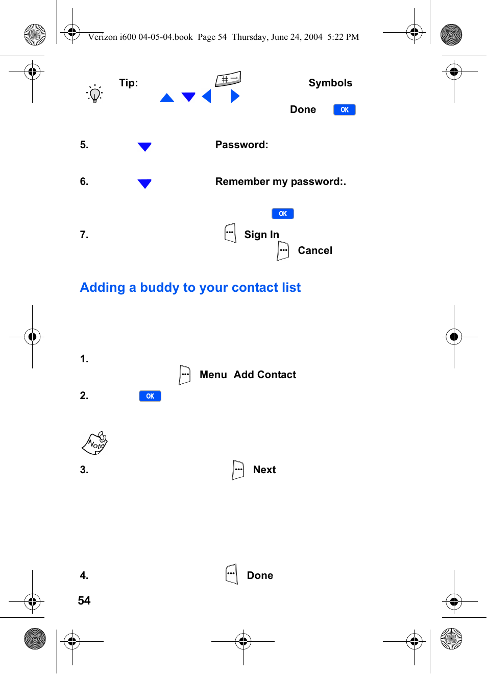 Adding a buddy to your contact list | Samsung SCH-I600MSAXAR User Manual | Page 62 / 136