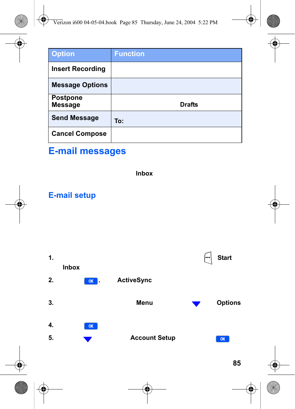 E-mail messages | Samsung SCH-I600MSAXAR User Manual | Page 93 / 136