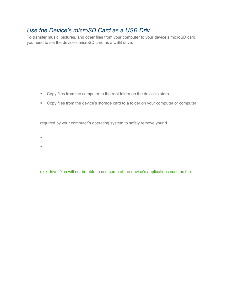 Update your device, Use the device’s microsd card as a usb drive, Update your device firmware | Samsung SPH-M930ZKASPR User Manual | Page 143 / 157