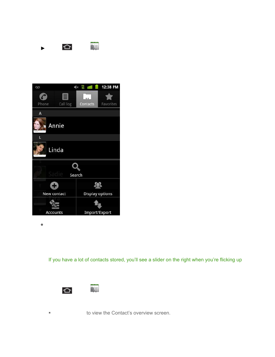 The contacts list | Samsung SPH-M930ZKASPR User Manual | Page 41 / 157