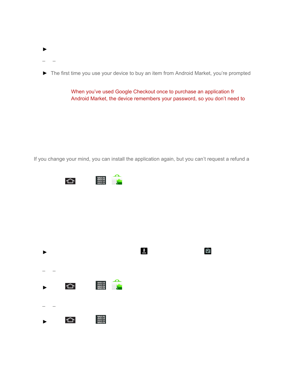 Request a refund for a paid application, Open an installed application | Samsung SPH-M930ZKASPR User Manual | Page 75 / 157