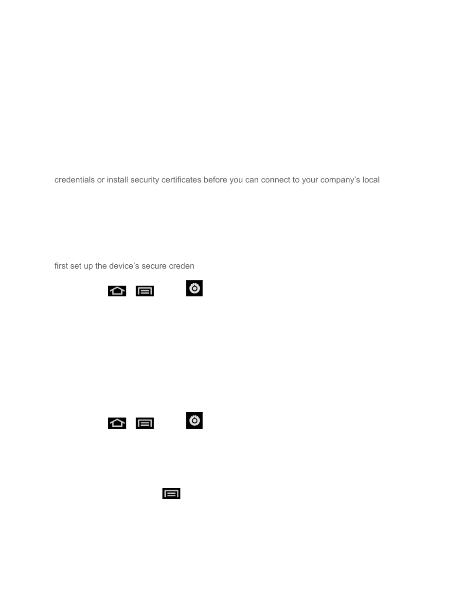 Prepare your device for vpn connection, Set up secure credential storage, Add a vpn connection | Samsung SPH-M930ZKASPR User Manual | Page 96 / 157