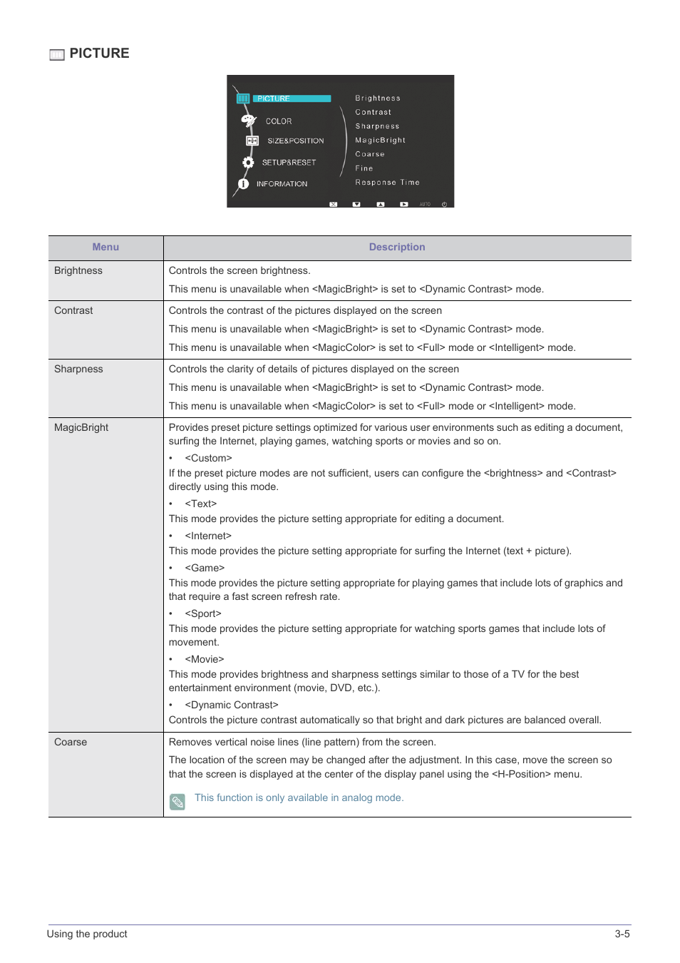 Picture | Samsung LS23NVTABW-ZA User Manual | Page 25 / 44