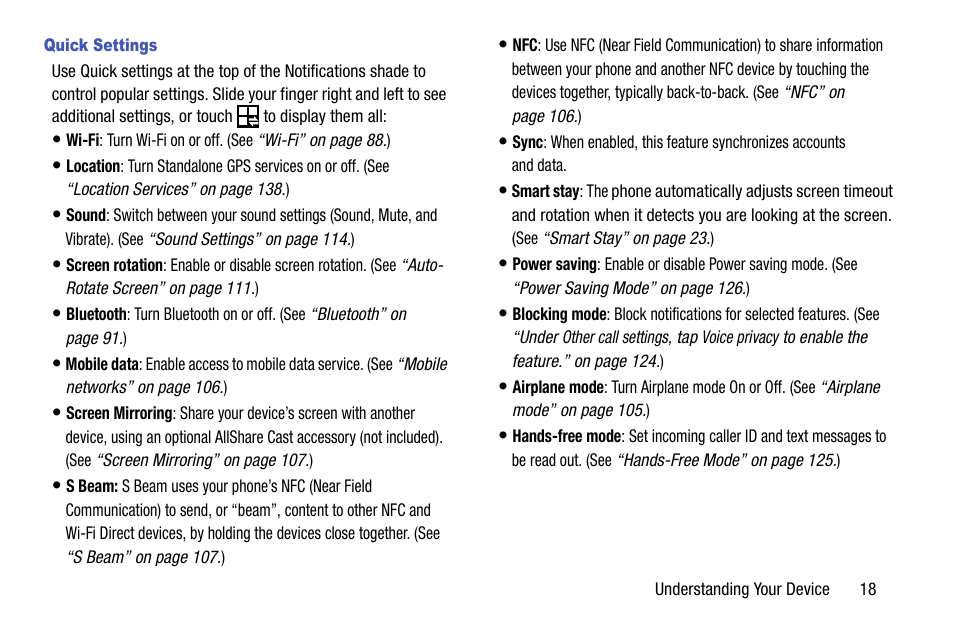 Quick settings | Samsung SCH-R890ZKAUSC User Manual | Page 25 / 159