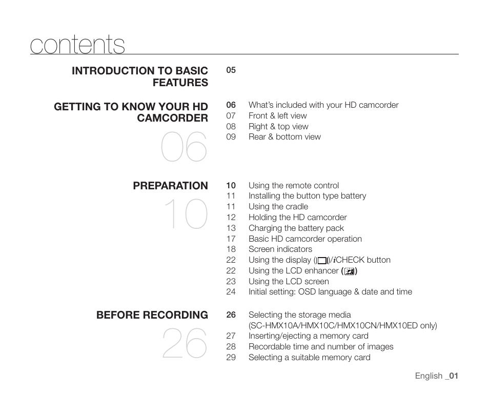 Samsung SC-HMX10C-XAA User Manual | Page 13 / 124