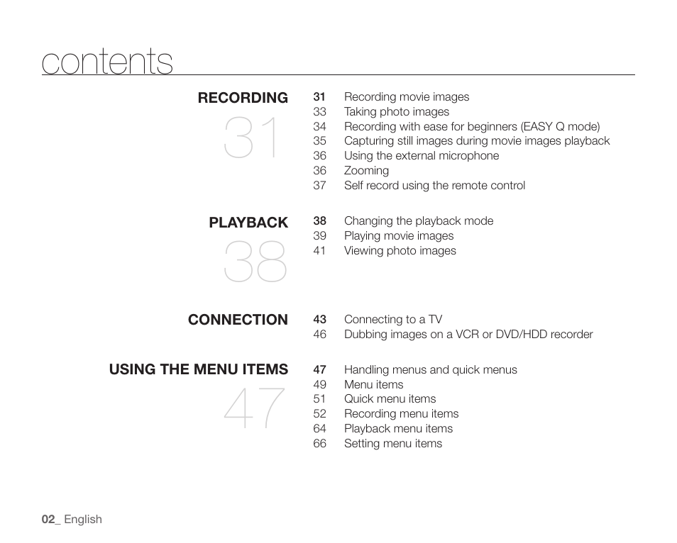 Samsung SC-HMX10C-XAA User Manual | Page 14 / 124