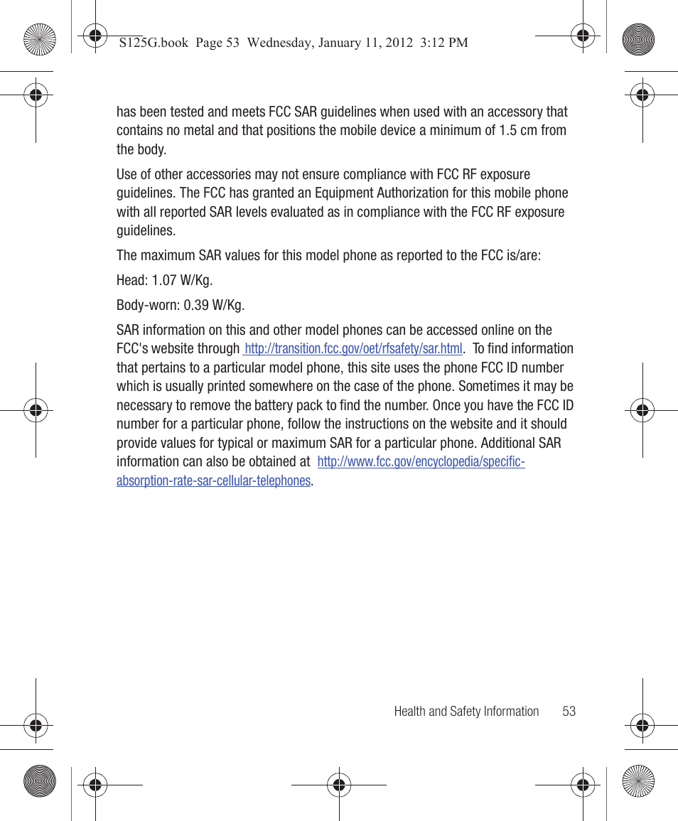 Samsung SGH-S125ZSATFN User Manual | Page 59 / 77