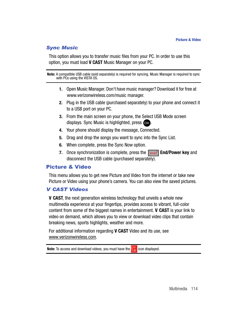 Picture & video | Samsung SCH-U900ZKAVZW User Manual | Page 117 / 181