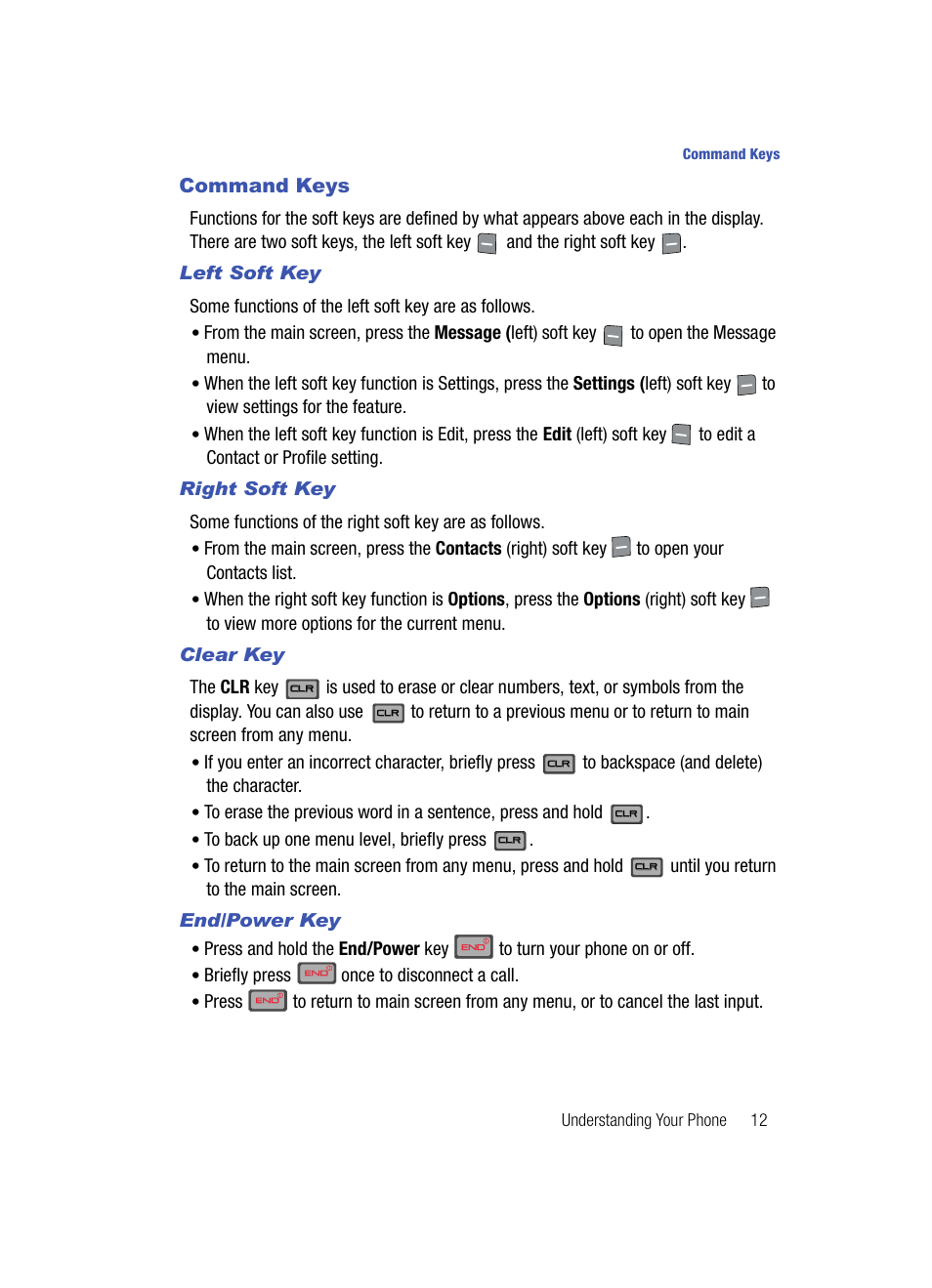 Command keys | Samsung SCH-U900ZKAVZW User Manual | Page 15 / 181