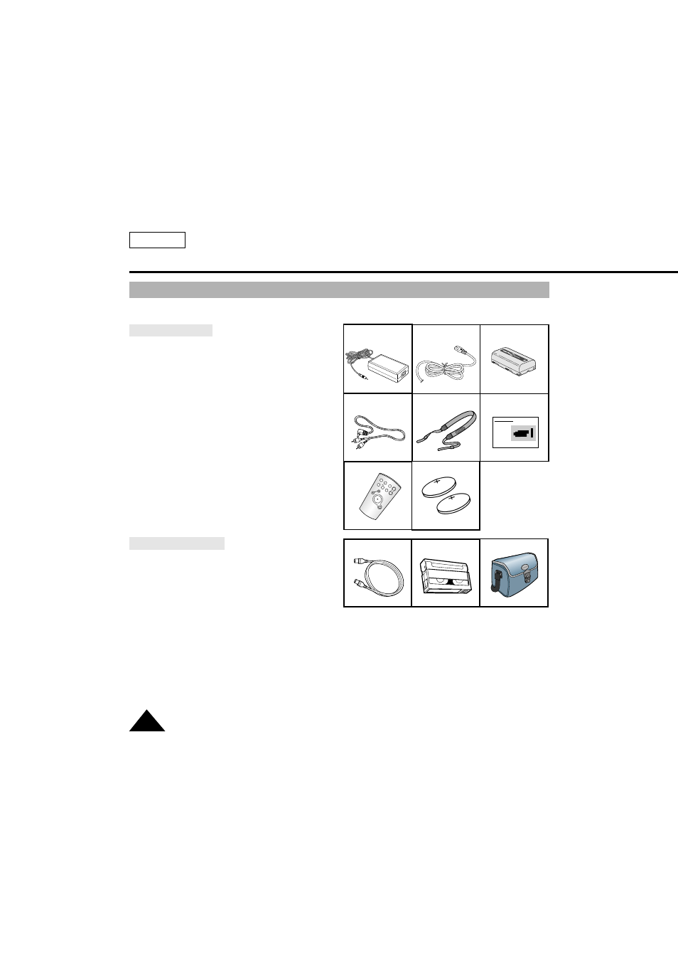 Getting to know your camcorder, Accessories supplied with camcorder english | Samsung SC-L610-XAA User Manual | Page 18 / 71