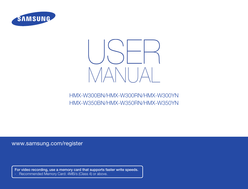 Samsung HMX-W300RN-XAA User Manual | 112 pages