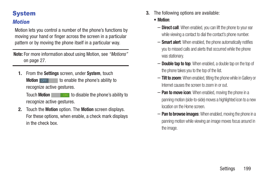 System, Motion | Samsung SCH-R530RWBMTR User Manual | Page 204 / 254