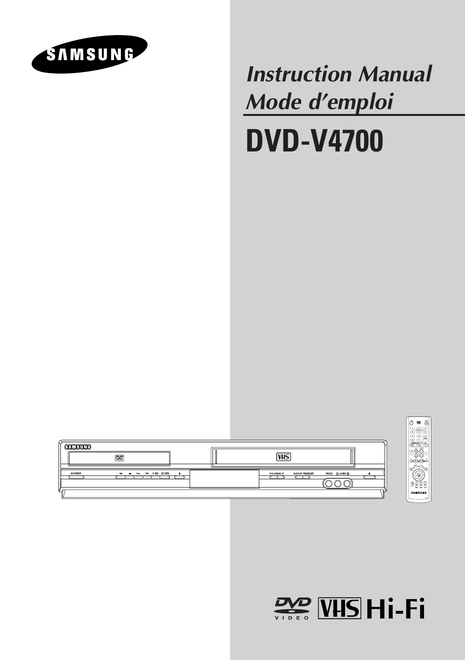 Samsung DVD-V4700-XAC User Manual | 37 pages