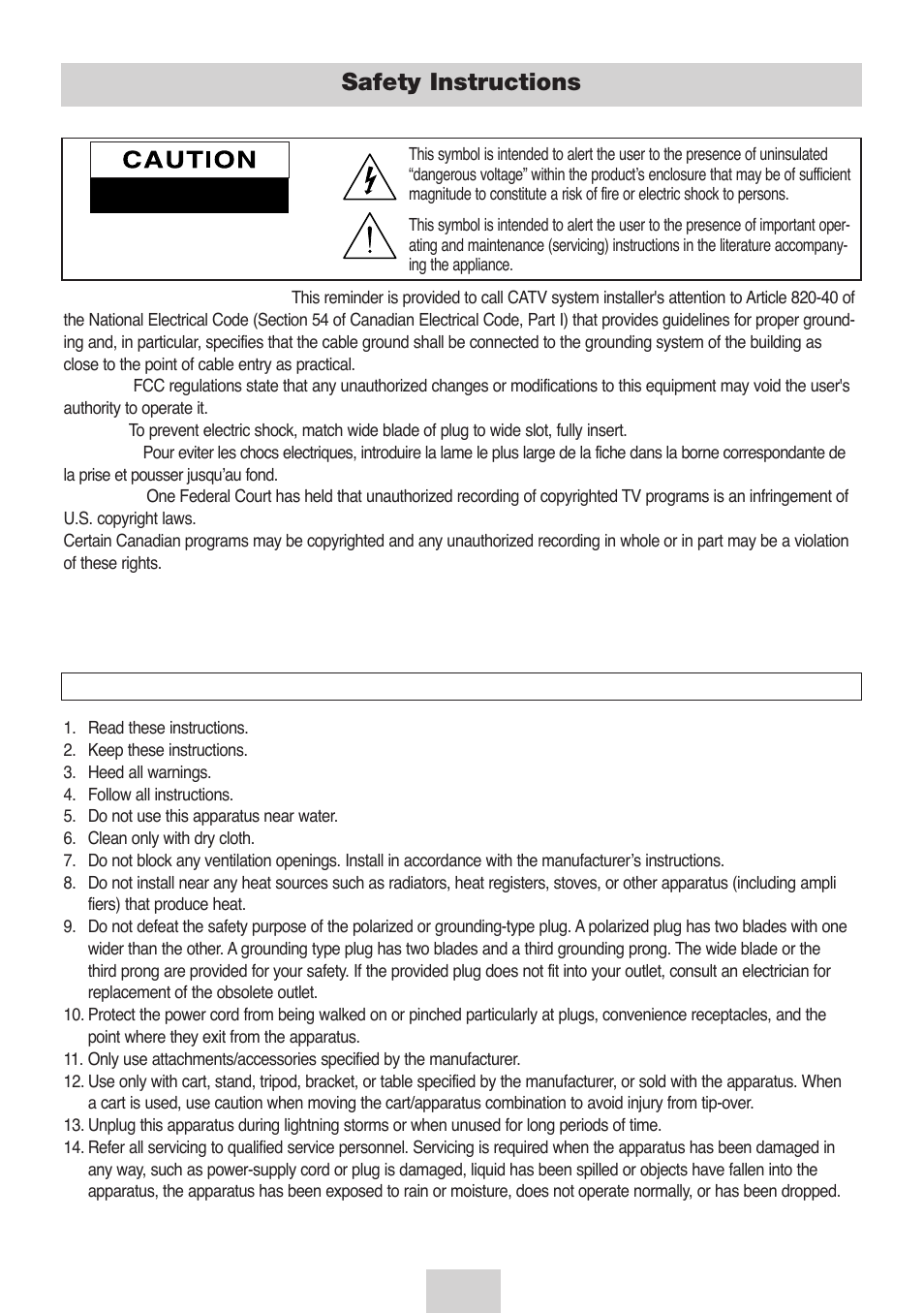 Safety instructions | Samsung DVD-V4700-XAC User Manual | Page 3 / 37