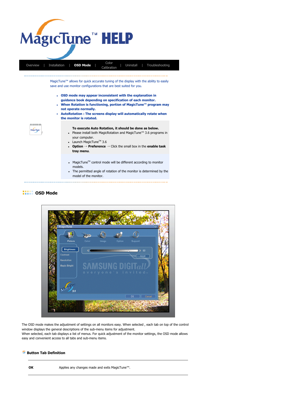 Osd mode | Samsung LS19HABBBY-XAA User Manual | Page 84 / 160