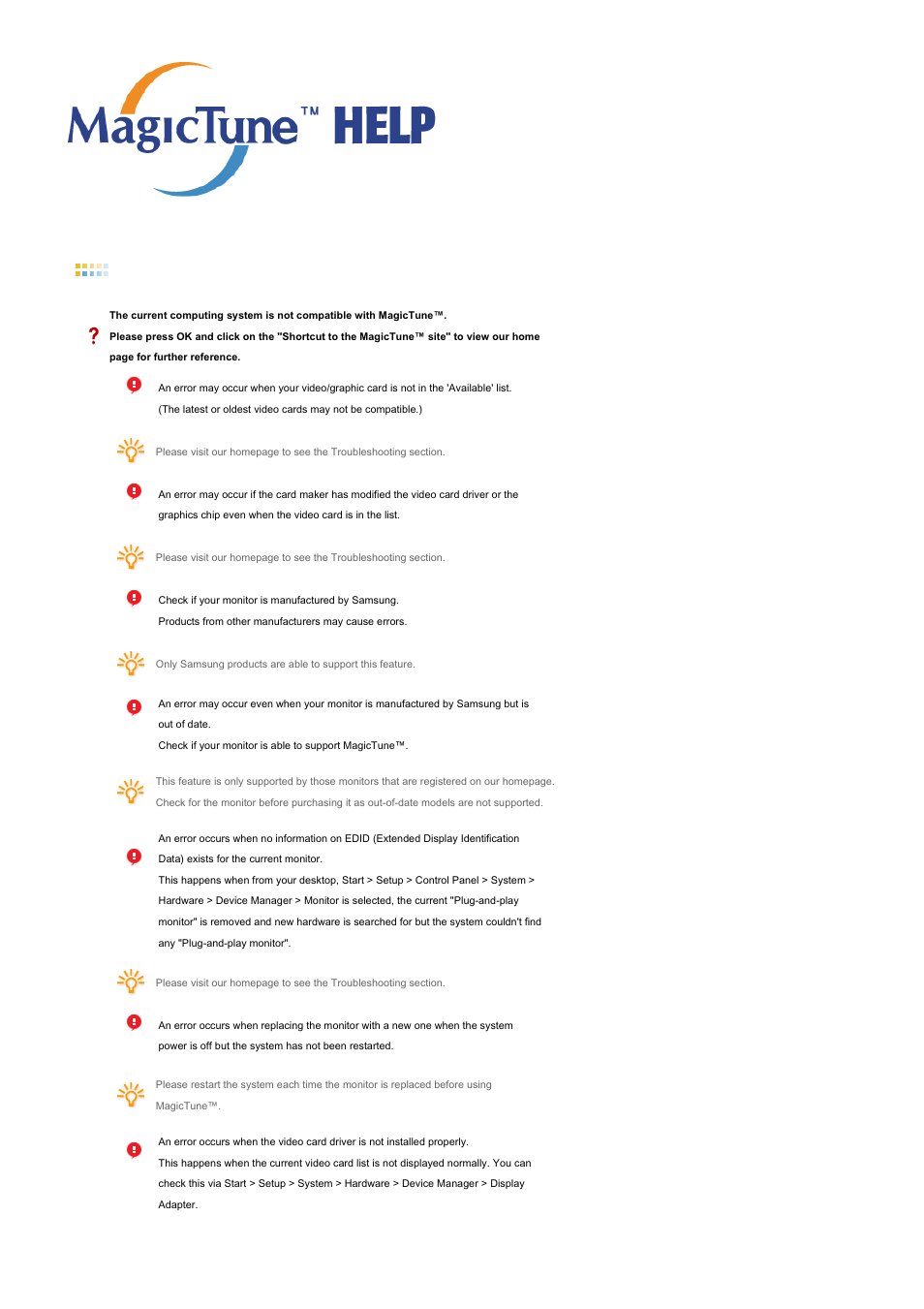 Troubleshooting | Samsung LS19HABBBY-XAA User Manual | Page 94 / 160