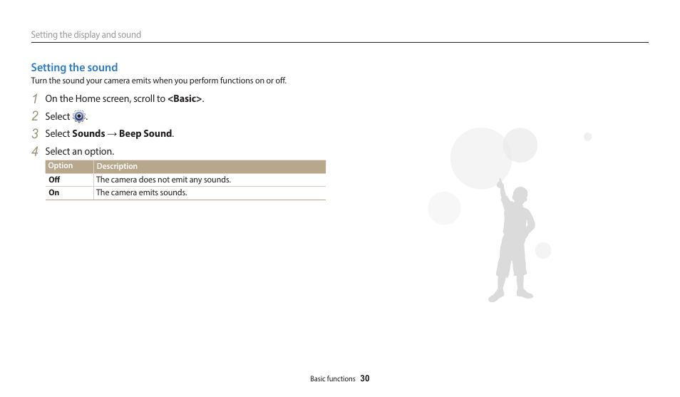 Setting the sound | Samsung EC-WB35FZBPBUS User Manual | Page 31 / 140