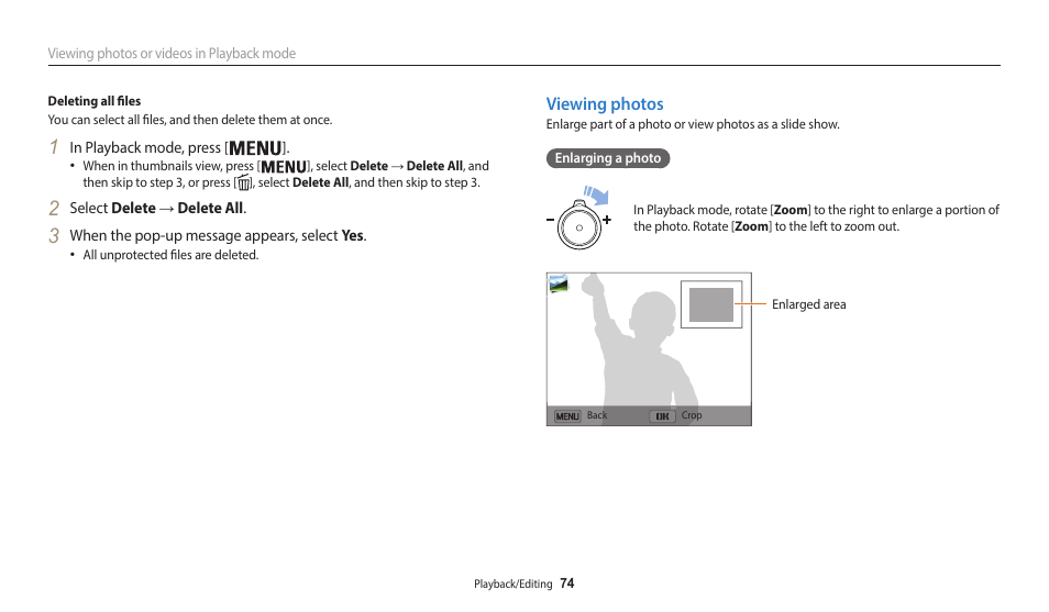 Viewing photos | Samsung EC-WB35FZBPBUS User Manual | Page 75 / 140