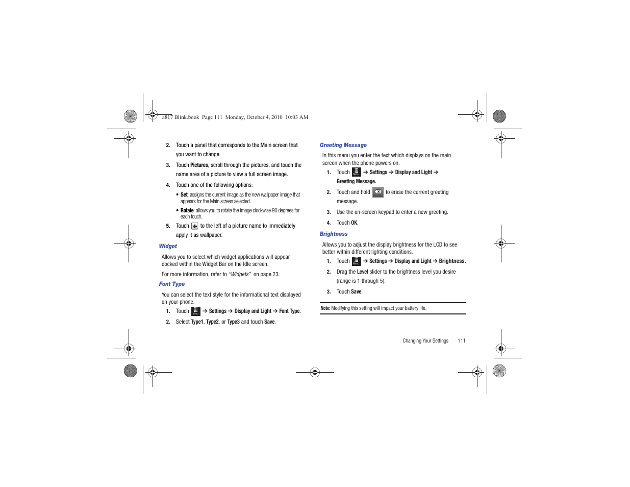 Samsung SGH-A817ZKAATT User Manual | Page 115 / 199