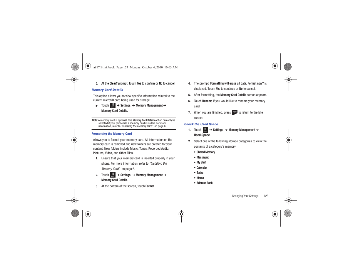 Samsung SGH-A817ZKAATT User Manual | Page 127 / 199