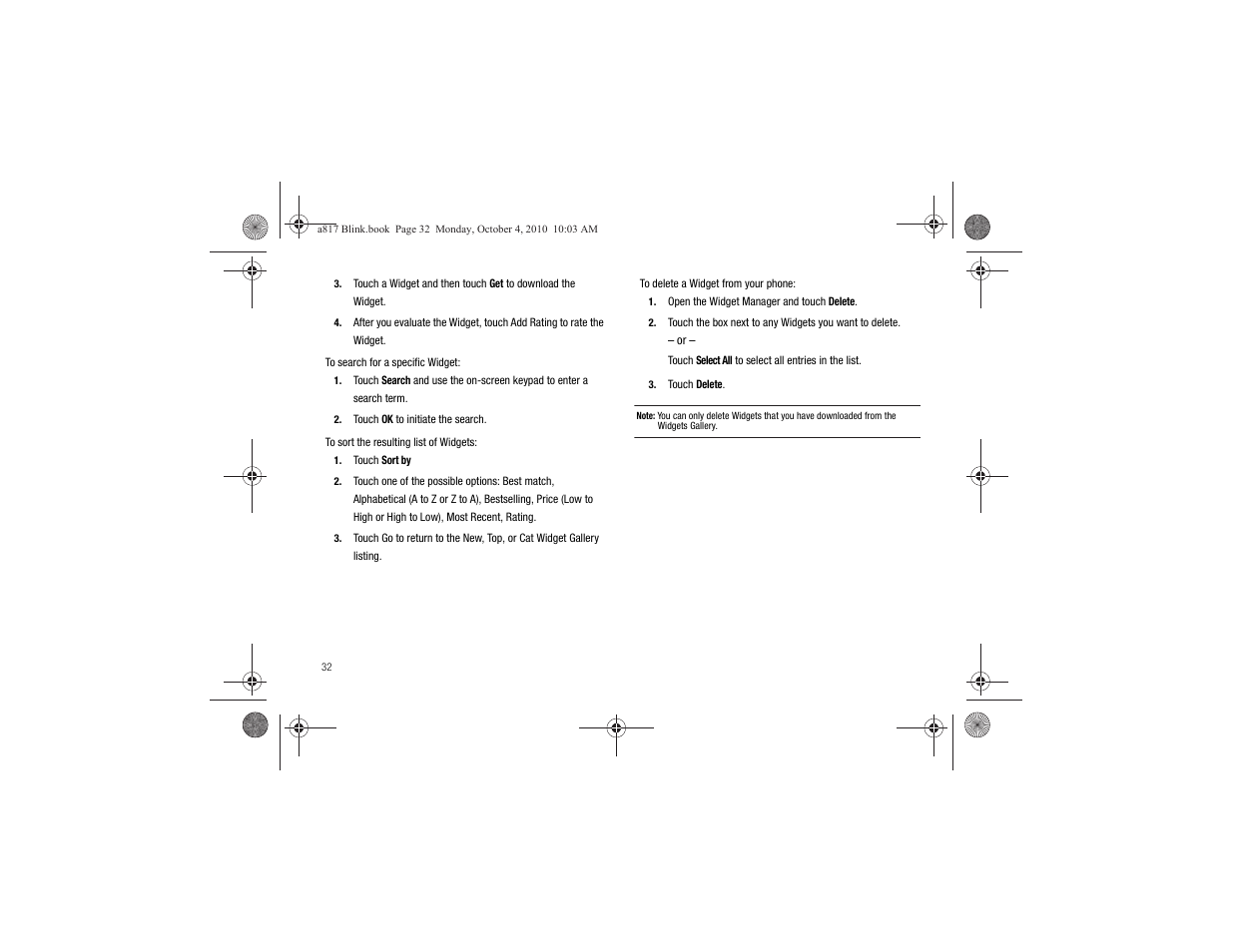 Samsung SGH-A817ZKAATT User Manual | Page 36 / 199