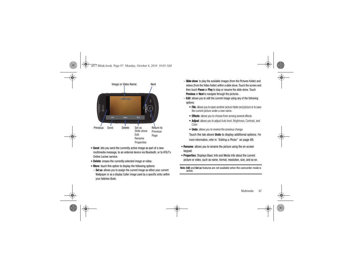 Samsung SGH-A817ZKAATT User Manual | Page 91 / 199