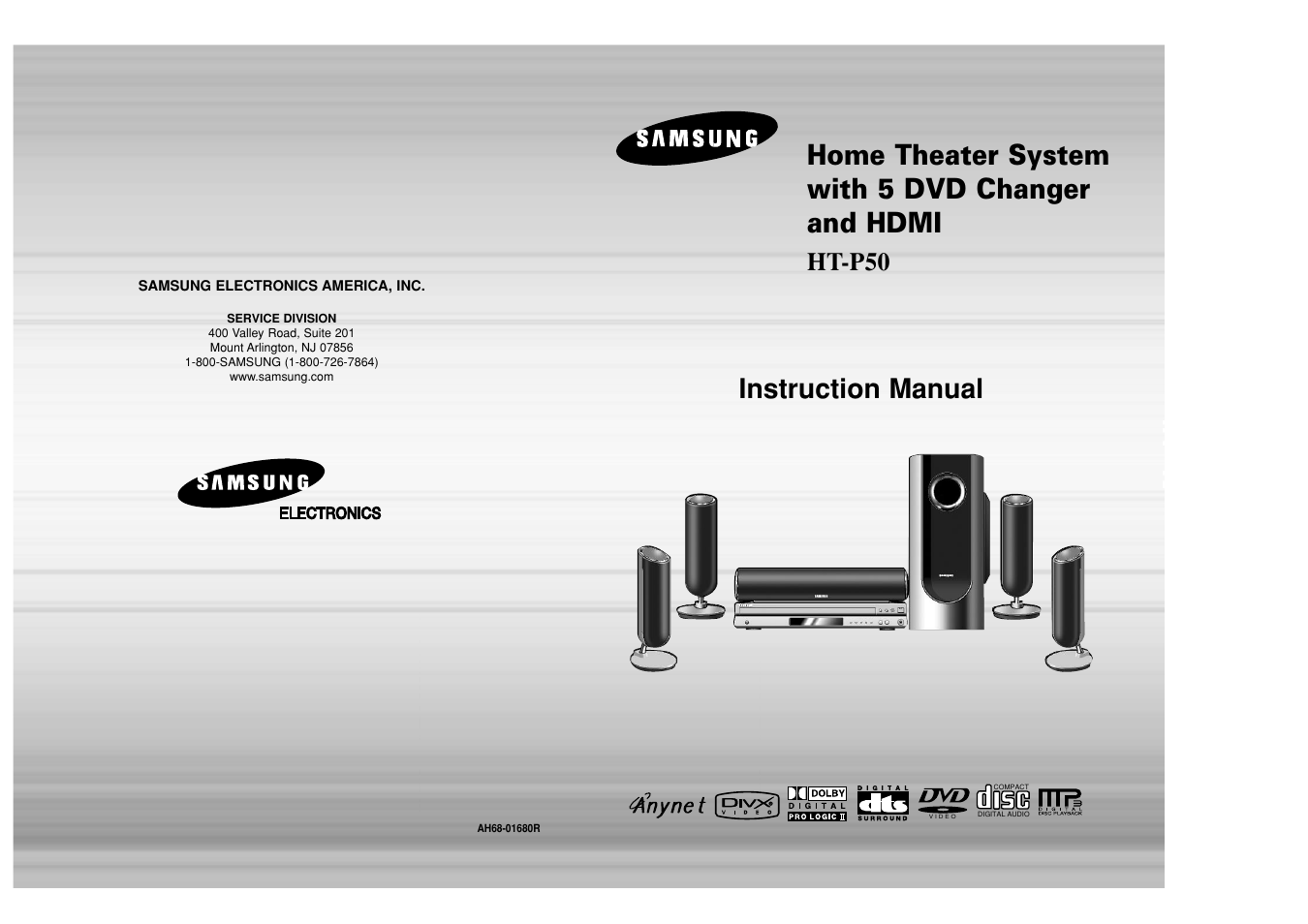 Samsung HT-P50T-XAC User Manual | 39 pages