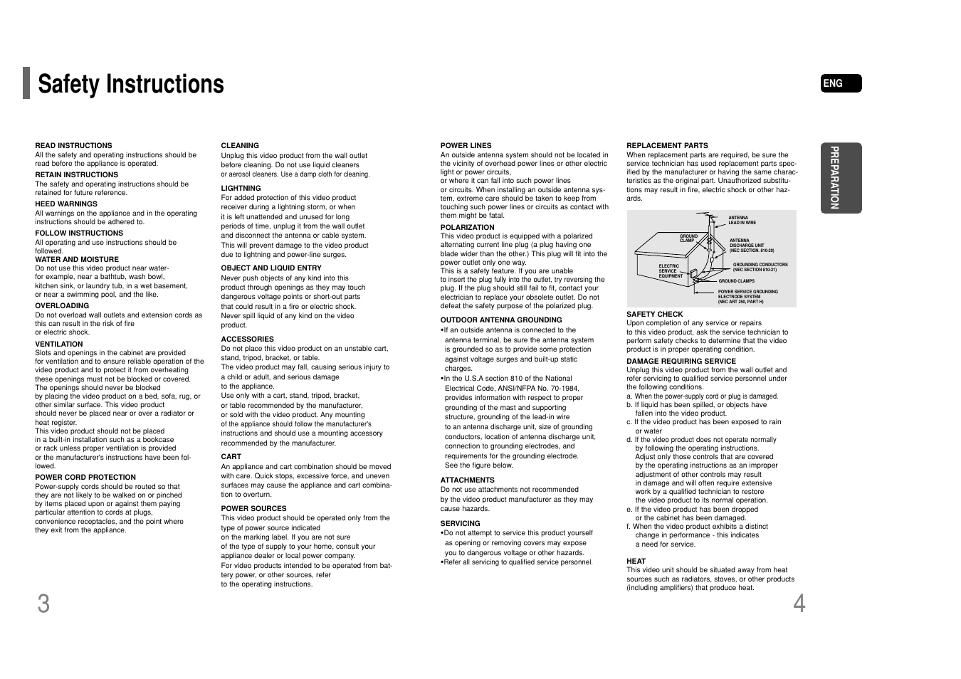 Safety instructions | Samsung HT-P50T-XAC User Manual | Page 3 / 39