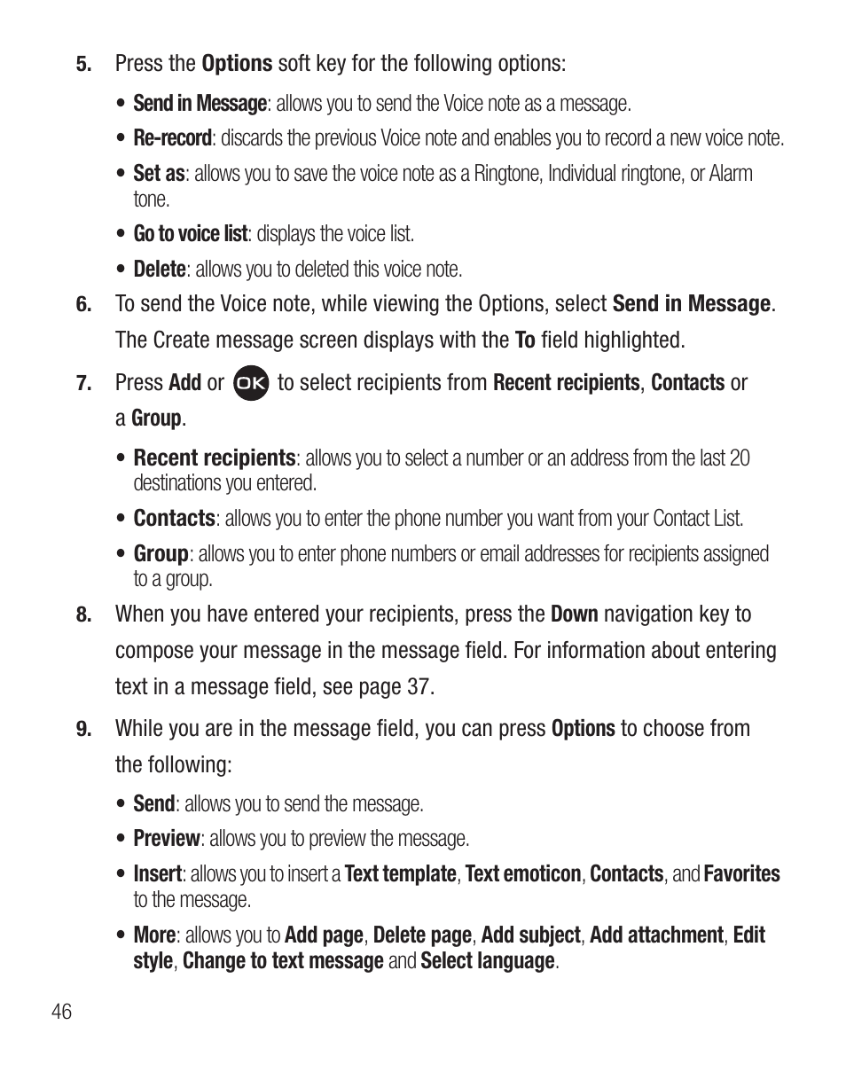 Samsung SGH-T404ZKATFN User Manual | Page 50 / 107