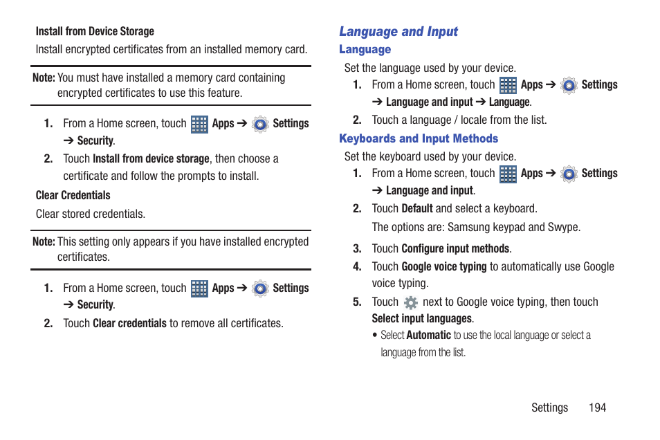 Samsung GT-P6210MAEXAR User Manual | Page 199 / 262