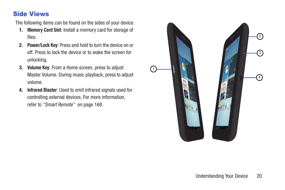 Side views | Samsung GT-P6210MAEXAR User Manual | Page 25 / 262