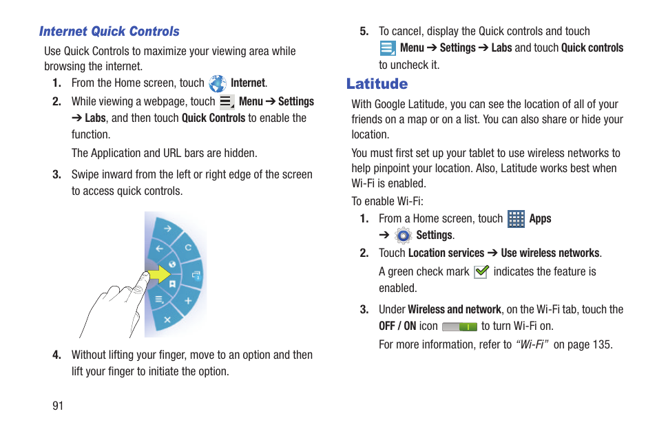 Latitude | Samsung GT-P6210MAEXAR User Manual | Page 96 / 262