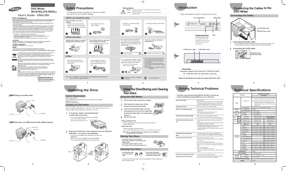 Samsung SH-S183A-BEBN User Manual | 1 page